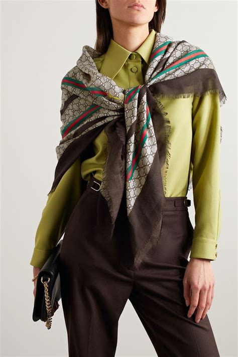 gucci sci arpe|gucci frayed scarf.